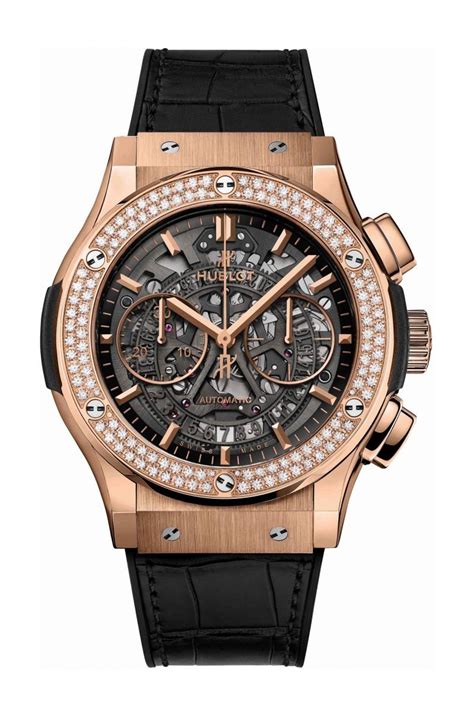 hublot aero king gold diamonds pave|Classic Fusion Aerofusion Moonphase King Gold Pavé 42 mm.